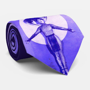 1922 ausgefallenes Filmstar-Outfit-Druck - blau Krawatte