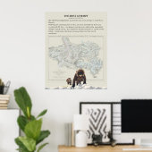 1922 Britische Everest-Expedition Vintage-Kartenku Poster (Heimbüro)