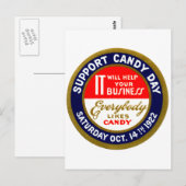 1922 Candy Day Postkarte (Vorne/Hinten)