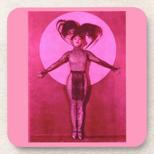 1922 dball-Filmstar aufstehen - rosa Getränkeuntersetzer