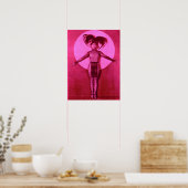 1922 dball-Filmstar aufstehen - rosa Poster (Küche)