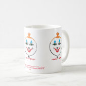 1922 eingefärbte "SMILING FACE" Ballon Kaffeemasch Kaffeetasse (VorderseiteRechts)