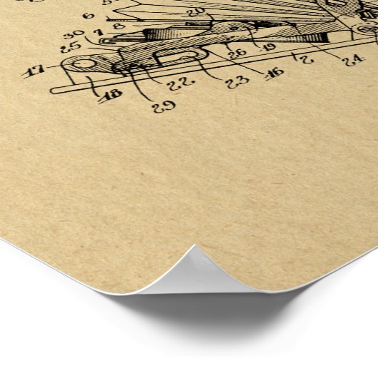 1922 Faltkamera Patent Art Zeichnend Druck Poster (Ecke)