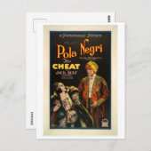 1922 Film The Cheat Postkarte (Vorne/Hinten)