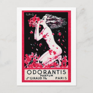 1922 französisches Parfüm Odorantis Postkarte