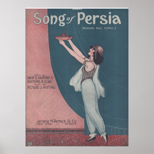1922 Gesang Persiens Poster (Vorne)