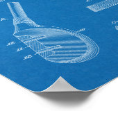 1922 Golf Club Head Design Patent Art Print Poster (Ecke)