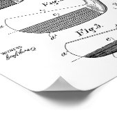 1922 Golf Club Head Design Patent Art Print Poster (Ecke)