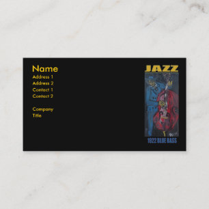 1922 JAZZ BLAUE BASS VISITENKARTE