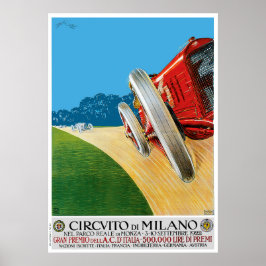 1922 Milano Classic Car Race Poster