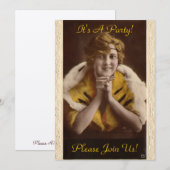 1922 Modernes Mädchen Einladung (Vorne/Hinten)