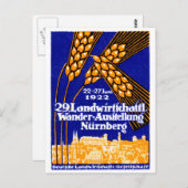 1922 Nürnberger Agrar-Exposition Postkarte (Vorne/Hinten)