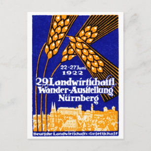 1922 Nürnberger Agrar-Exposition Postkarte