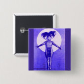 1922 oddball-Filmstar steht auf - blau Button (Vorne & Hinten)