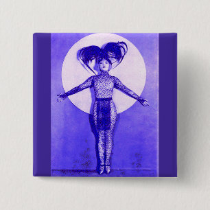 1922 oddball-Filmstar steht auf - blau Button
