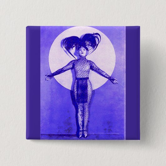 1922 oddball-Filmstar steht auf - blau Button (Vorderseite)