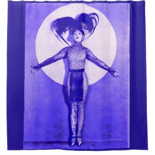 1922 oddball-Filmstar steht auf - blau Duschvorhang
