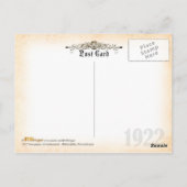 1922 Vintage Zeitungswerbung Postkarte (Rückseite)