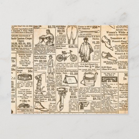 1922 Vintage Zeitungswerbung Postkarte (Vorderseite)