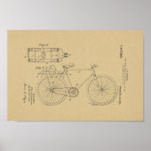 1922 Vintages Fahrradpatent Art Print Poster (Vorne)