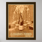 1923 Art Deco Champagne Ad. Poster (Vorne)