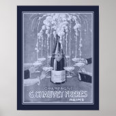 1923 Art Deco Champagne Ad Poster (Vorne)