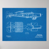 1923 Autoplane Autoplane Patent Art Zeichnend Prin Poster (Vorne)