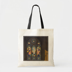 1923 Plakat einer Kirche mit Bleiglasfenster. Tragetasche