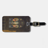 1923 Poster einer Kirche mit festgeklemmtem Glasfe Gepäckanhänger (Vorderseite horizontal)