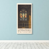 1923 Poster einer Kirche mit festgeklemmtem Glasfe Leinwanddruck (Insitu (Holzboden))