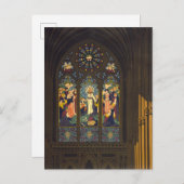 1923 Poster einer Kirche mit festgeklemmtem Glasfe Postkarte (Vorne/Hinten)