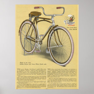1923 Ranger Arch Frame Fahrrad Werbeplakat Poster