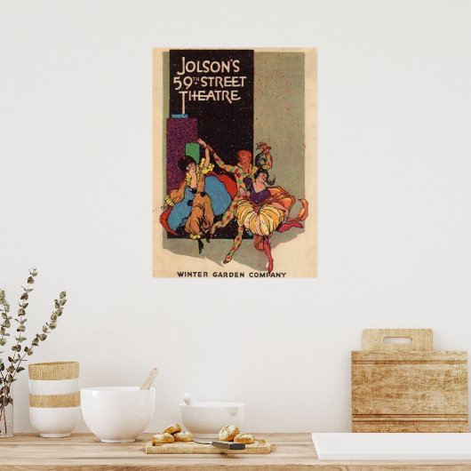 1923 Theaterkorrektur für Al Jolson Poster (Küche)