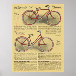 1923 Vintage Boys Pathfinder Fahrrad Werbeplakat K Poster