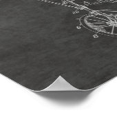 1924 Fahrradflugzeug Patentkunst Zeichnend Druck Poster (Ecke)