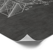 1924 Flugzeugzugnetzkunst Zeichnend Druckkunst Poster (Ecke)