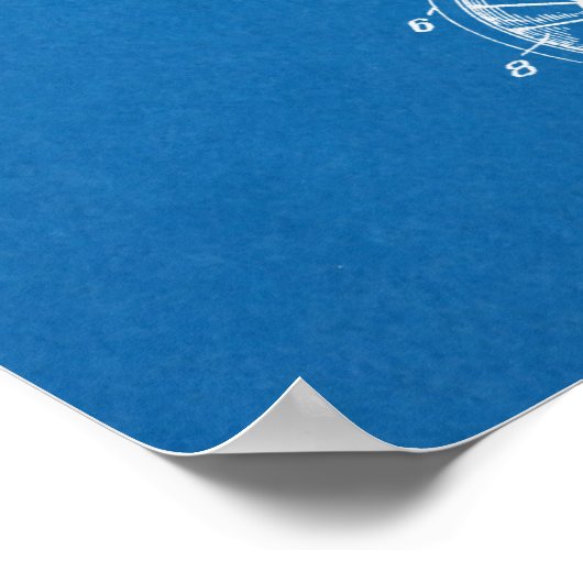 1924 Flying Bicycle Airplane Patent Art Zeichnend Poster (Ecke)