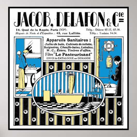 1924 Französische Klempnerwerbung Poster (Vorne)