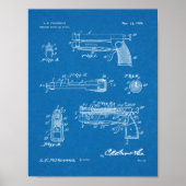 1924 Knife Gun Patent Art Zeichnend Print Poster (Vorne)