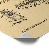 1924 Knife Gun Patent Art Zeichnend Print Poster (Ecke)