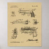 1924 Knife Gun Patent Art Zeichnend Print Poster (Vorne)