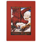 1924 olympisches Winter-Spiel-Plakat Klemmbrett (Rückseite)