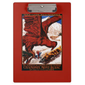 1924 olympisches Winter-Spiel-Plakat Klemmbrett (Vorderseite)