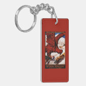 1924 olympisches Winter-Spiel-Plakat Schlüsselanhänger (Vorderseite links)