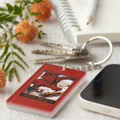 1924 olympisches Winter-Spiel-Plakat Schlüsselanhänger (Vorderseite rechts)