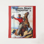 1924 Western Story Zeitschrift Titeldruck. Wandteppich (Vorderseite)
