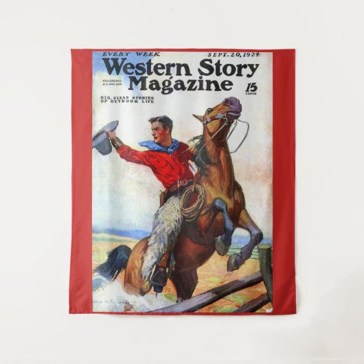 1924 Western Story Zeitschrift Titeldruck. Wandteppich (Vorderseite)