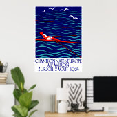 1924 Zürich-Ruderposter Poster (Heimbüro)