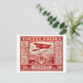 1925 30 gr polnische Luftpost-Briefmarke Postkarte (Stehend Vorderseite)