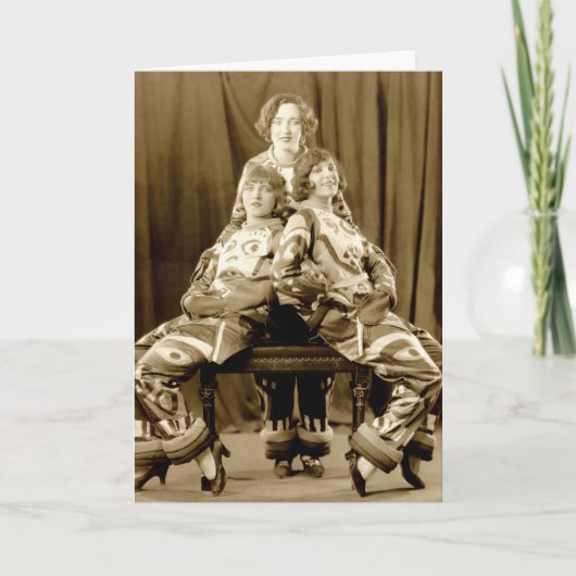 1925 Actresses on Stage Karte (Vorderseite)